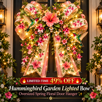 🔥 Last Day 49% OFF 🐮✨ Highland Cow Lighted Christmas Bow | Oversized, Pre-Lit, and Western-Inspired Door Decor 🎄🤠