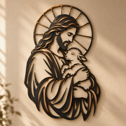 ✝️ Walk With Him™ Jesus Metal Wall Art Collection – Rustic Christian Faith Wall Decor