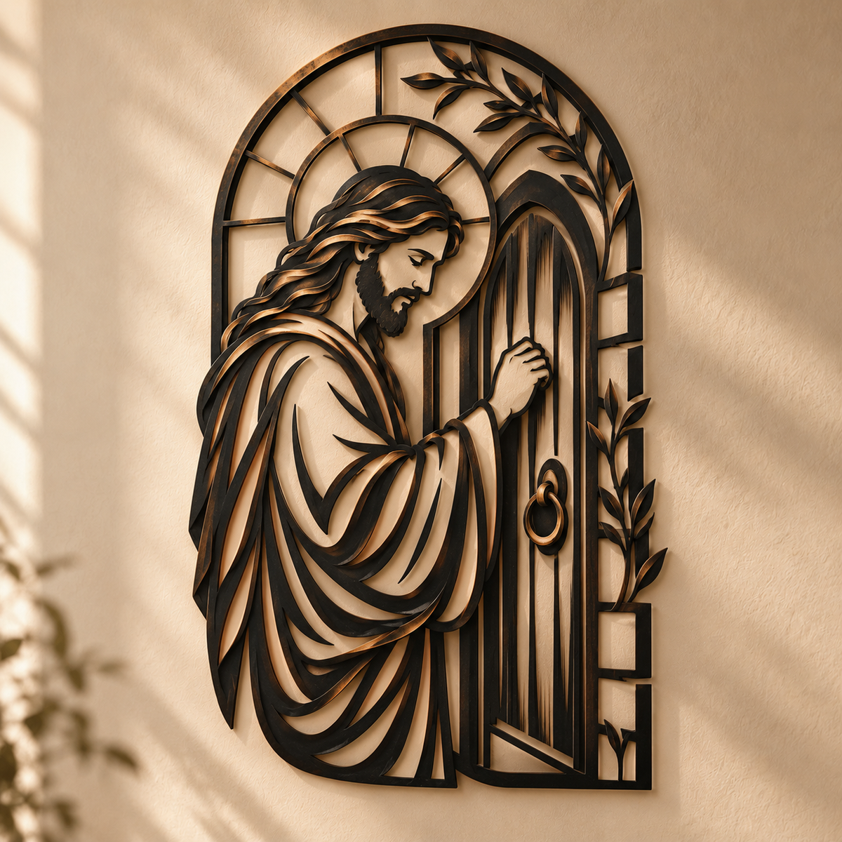 Jesus At The Door Christian Metal Wall Art