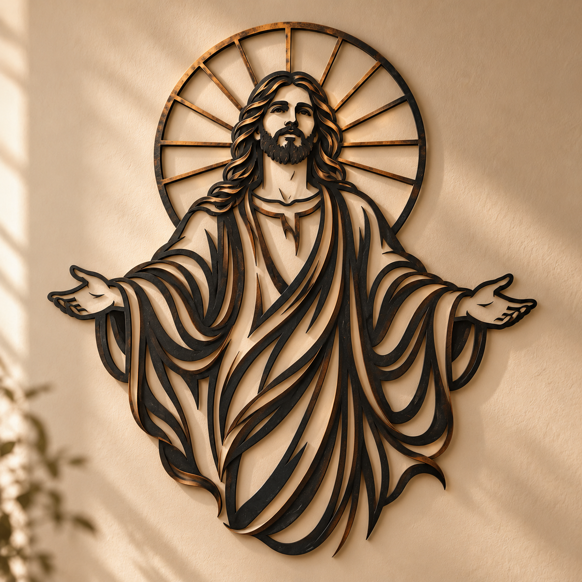Risen In Glory Jesus Metal Wall Art