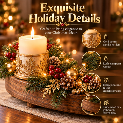 ✨ Angel of Bethlehem™ Lighted Advent Wreath – Sacred Nativity Christmas Centerpiece