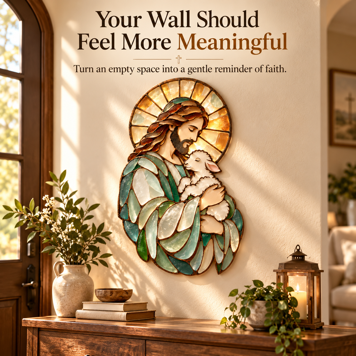 Christian Good Shepherd home wall decoration
