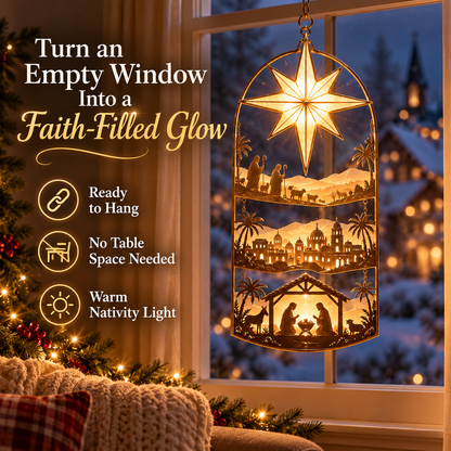 🎄 LIMITED-TIME 50% OFF | Bethlehem Guiding Star™ – Lighted Nativity Christmas Window Decoration ✝️✨