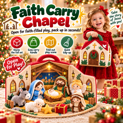 🎄✨ Christmas Carry Cabin™ – Fold-Out Holiday Plush Playset & Portable Storage House 🎅🦌