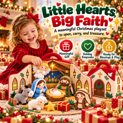 🎄✨ Christmas Carry Cabin™ – Fold-Out Holiday Plush Playset & Portable Storage House 🎅🦌
