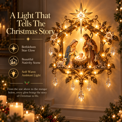 ⭐✨ Last Day 50% OFF 🔥 Bethlehem Nativity Glow Lighted Wall Decor