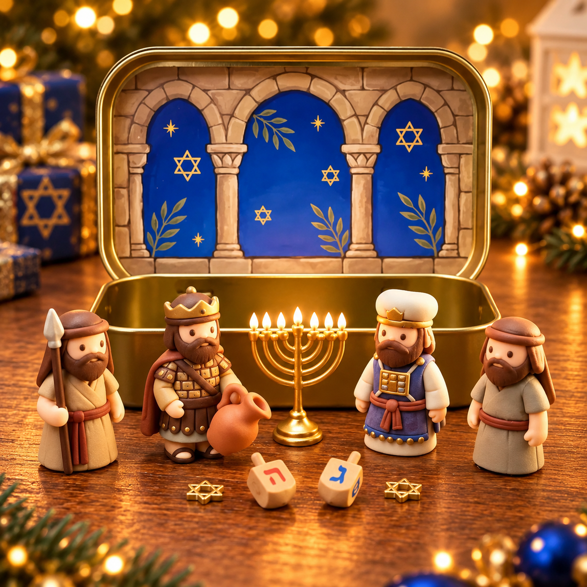 ✝️ Mini Nativity Scene Keepsake Tin — Pocket-Sized Christmas Holy Family Set