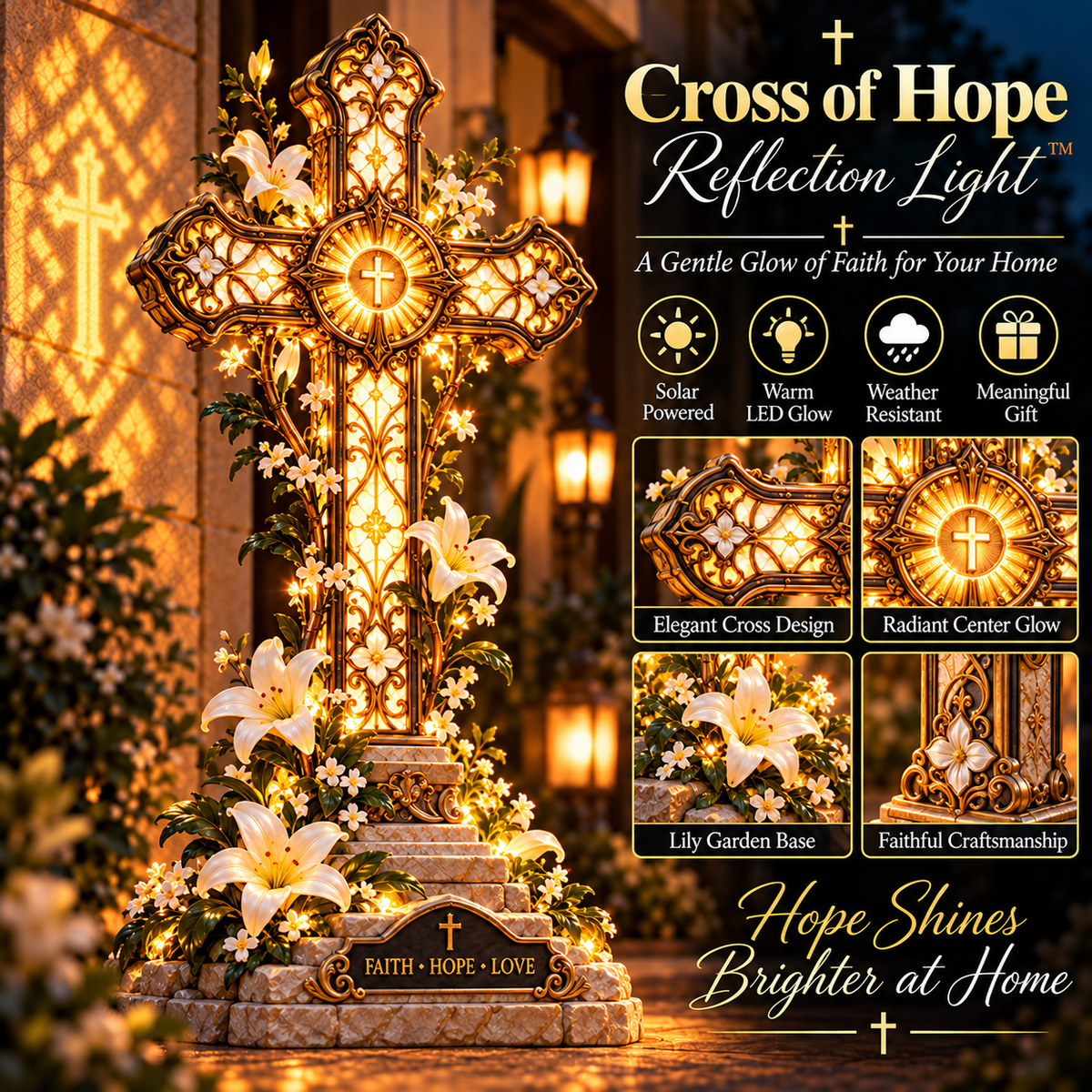 ✨ Walk by Faith™ – Jesus Walking on Water Reflection Light