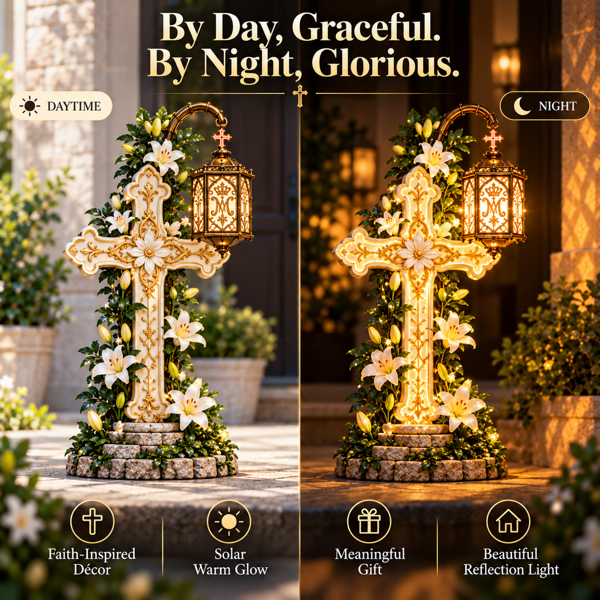 ✨ Walk by Faith™ – Jesus Walking on Water Reflection Light