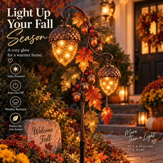 🔥 Last Day 49% OFF-🍁 Autumn Acorn Glow™ – Solar Double Acorn Garden Stake Light
