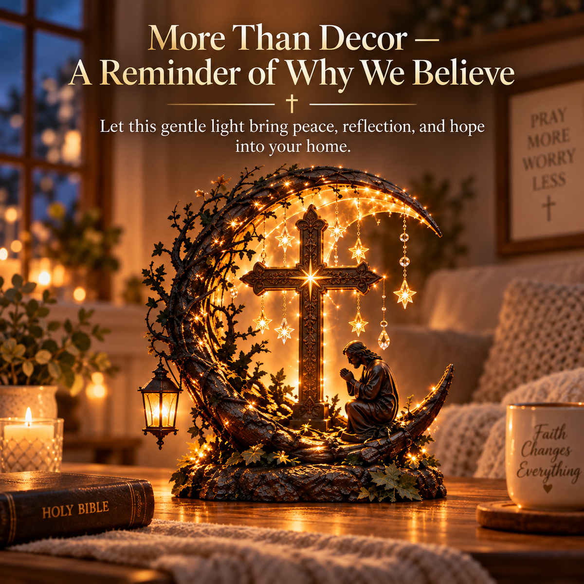 Meaningful Light of Faith prayer home decor