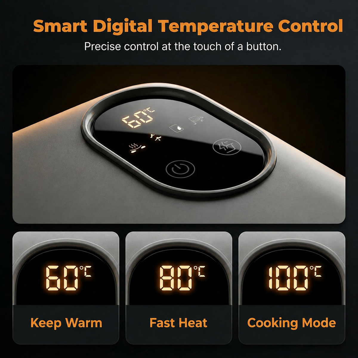 Digital temperature control with three heating levels