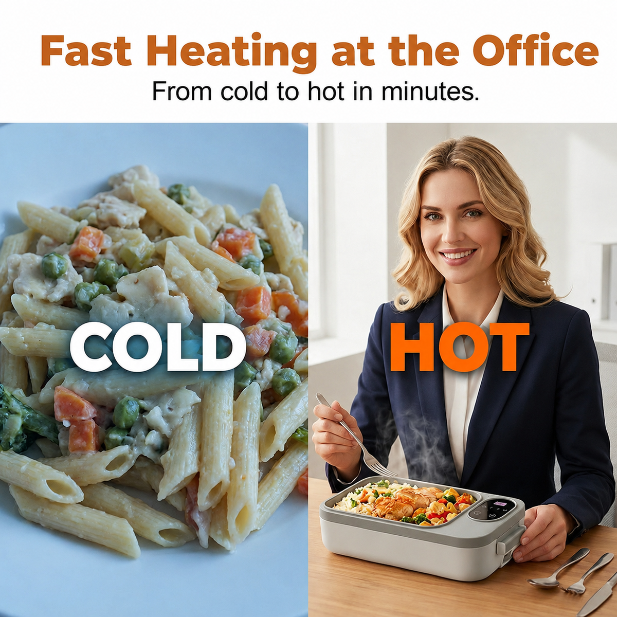 Cold meal compared with hot meal using electric lunch box