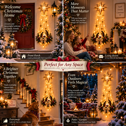 ✨Last Day 49% OFF✝️ Bethlehem Star of Faith™ – Lighted Nativity Wall Decor