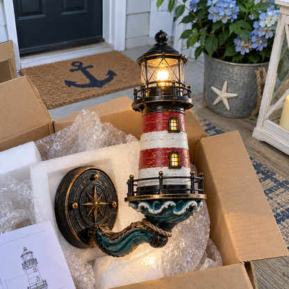 🔥 LIMITED-TIME 50% OFF | 🌊 Vintage Coastal Lighthouse Wall Light™ – Nautical Beacon Glow for a Warm Seaside Home
