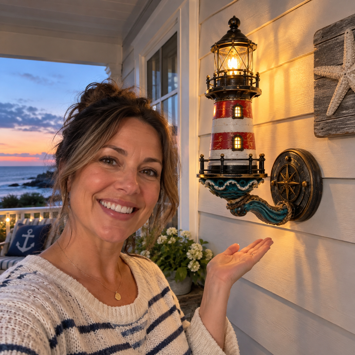 🔥 LIMITED-TIME 50% OFF | 🌊 Vintage Coastal Lighthouse Wall Light™ – Nautical Beacon Glow for a Warm Seaside Home
