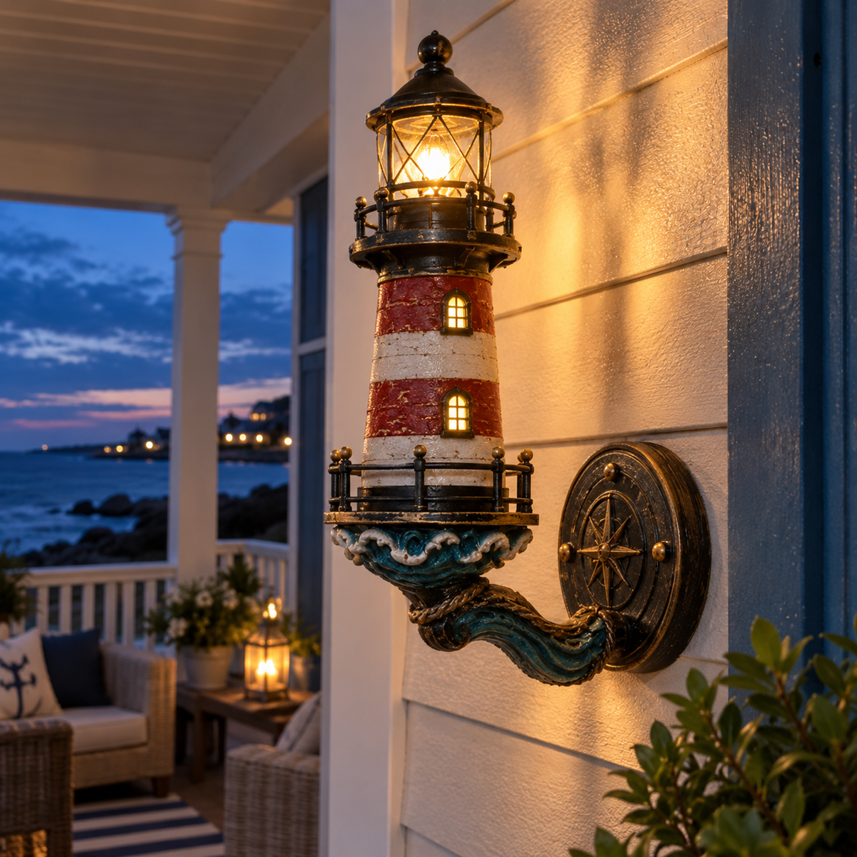 🔥 LIMITED-TIME 50% OFF | 🌊 Vintage Coastal Lighthouse Wall Light™ – Nautical Beacon Glow for a Warm Seaside Home