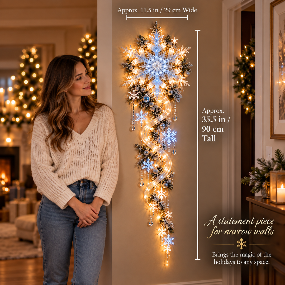 ❄️ Limited-Time Christmas Sale | Giant Snowflake Blizzard Trail™ – Turn Your Home into a Glowing Winter Wonderland 🎄✨