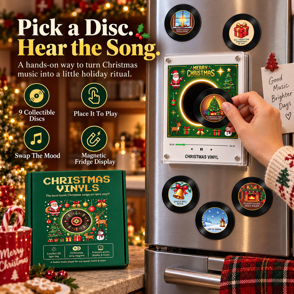 🎶 JingleGroove™ — Magnetic Christmas Music Player
