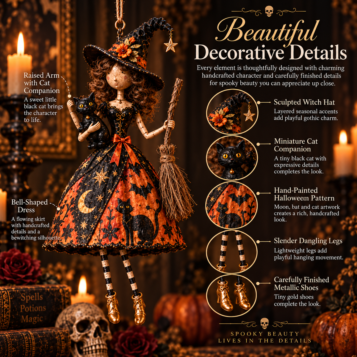 🎃Midnight Ladies™ – Gothic Halloween Hanging Decor🖤