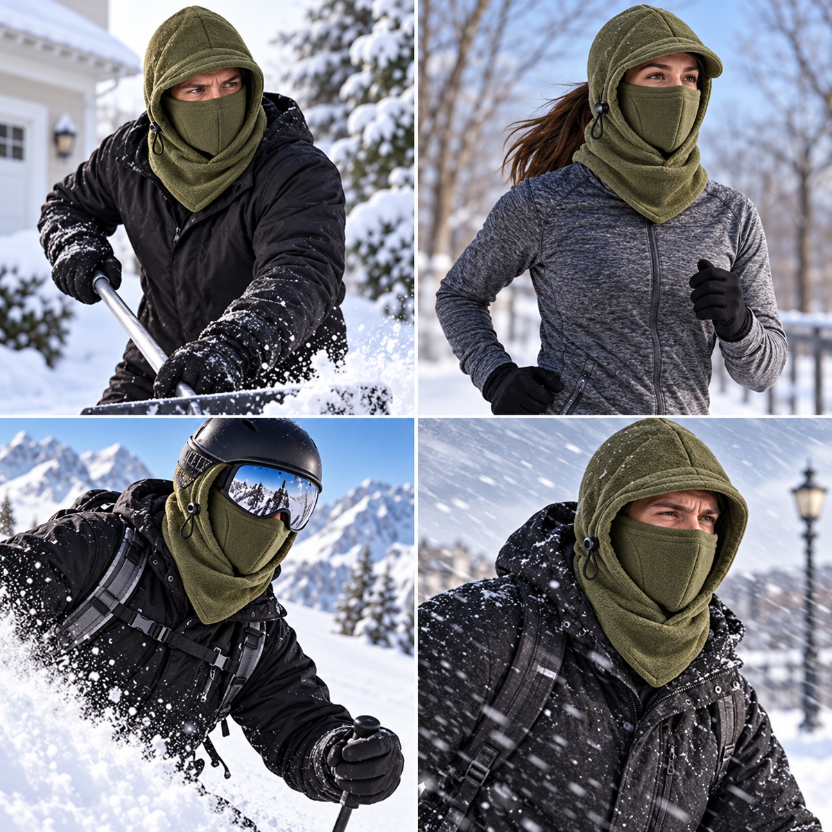 🔥Last Day 80% OFF🔥🥶Fleece Double Layer Integrated Mask Hat🥶