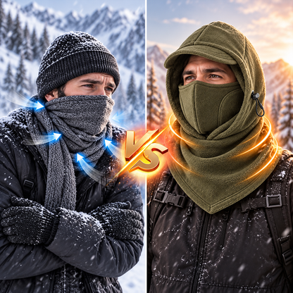 🔥Last Day 80% OFF🔥🥶Fleece Double Layer Integrated Mask Hat🥶