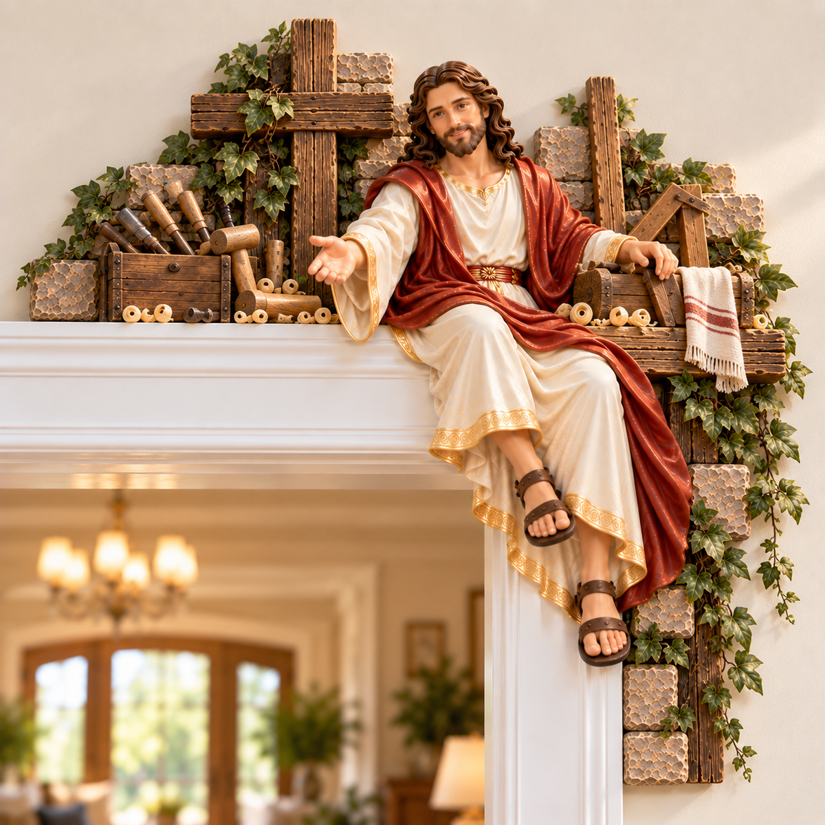 Word at Your Door Jesus Bible corner decoration