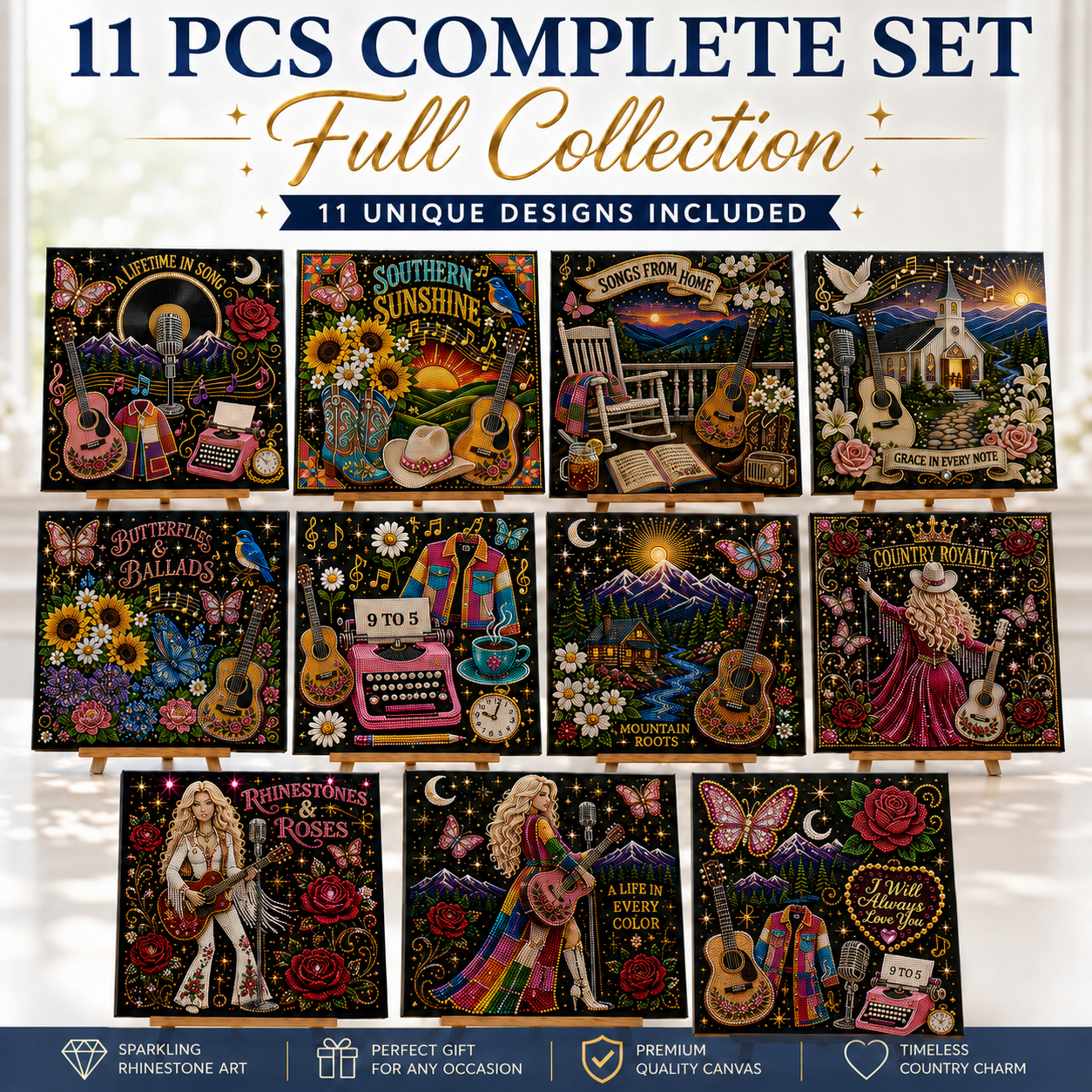 🔥 LAST DAY 50% OFF – 🎤 💕 Premium 3D Pearl Country Music Tribute Art Kit | Luxury Flocked Canvas with Scratch-Resistant Non-Fading Acrylic Resin Pearls & Faceted Drills DIY Keepsake Decor 💎✨