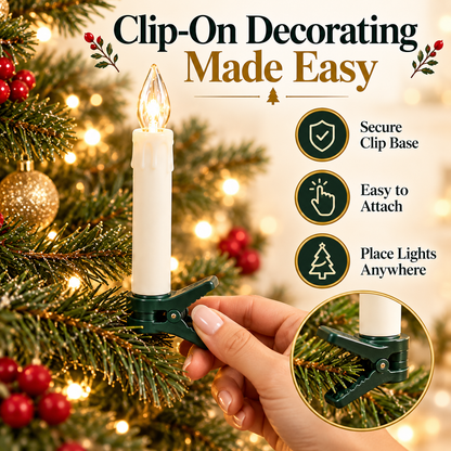 🔥Last Day 50% OFF-🕯️🎄 Flameless Christmas Candle Clip Lights