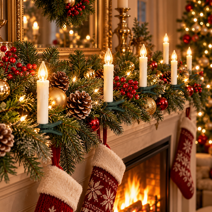🔥Last Day 50% OFF-🕯️🎄 Flameless Christmas Candle Clip Lights