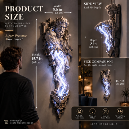 ⚡🌊 Mythological Sculpture Wall Lamp Collection 🏛✨
