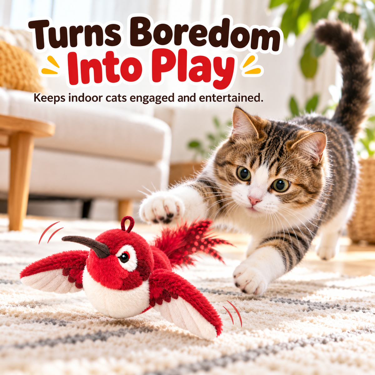 🔥Last Day 50% OFF🔥|🐤Wingman Flapping Bird Cat Toy