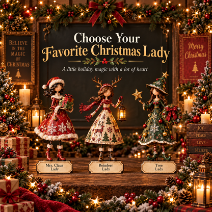 🎄Christmas Lady™ – Whimsical Hanging Holiday Ornament Collection