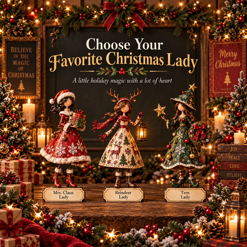 🎄Christmas Lady™ – Whimsical Hanging Holiday Ornament Collection