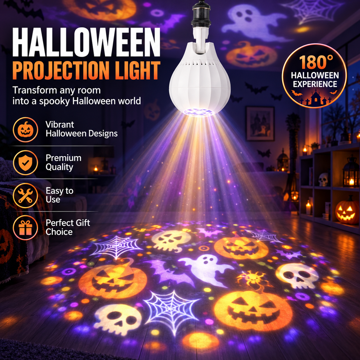 Christmas projector bulb package contents
