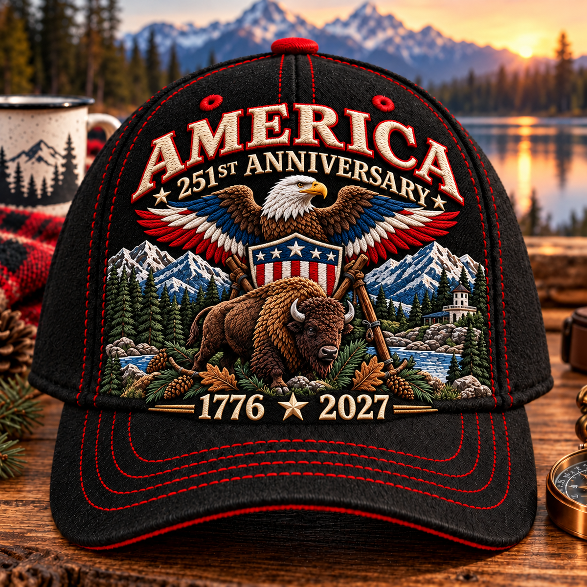 American heritage anniversary cap gift presentation