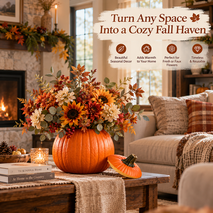 Harvest Bloom Pumpkin™ – 2-in-1 DIY Flower Vase & Fall Centerpiece