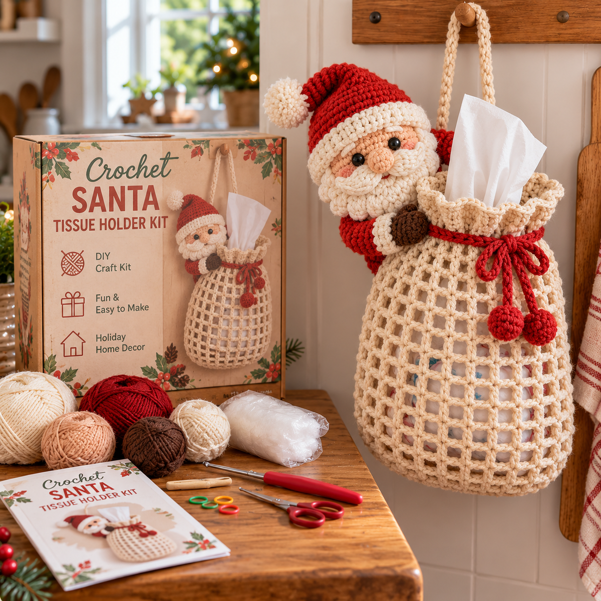 Santa’s Little Gift Sack™ – Crochet DIY Christmas Surprise Holder