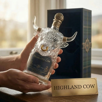 🔥 Limited-Time 50% OFF | Highland Cow Whiskey Decanter – Bold Horns, Intricate Detail & Rustic Charm | A Standout Gift for Whiskey Lovers 🐂