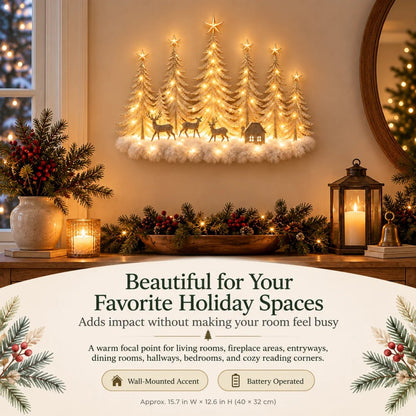 Enchanted Woodland Glow™ – Lighted Christmas Forest Wall Decor