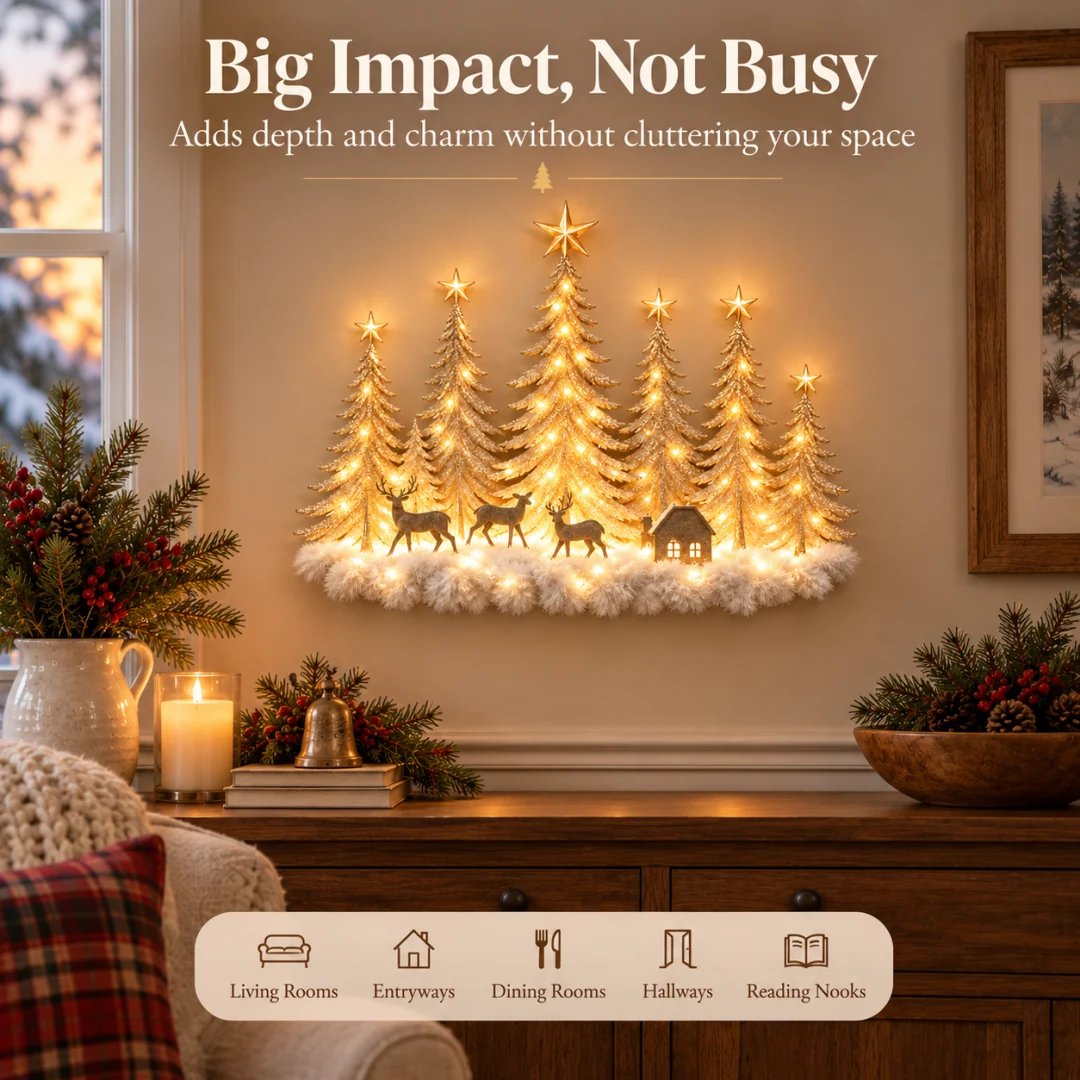 Enchanted Woodland Glow™ – Lighted Christmas Forest Wall Decor