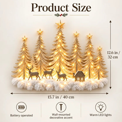 Enchanted Woodland Glow™ – Lighted Christmas Forest Wall Decor