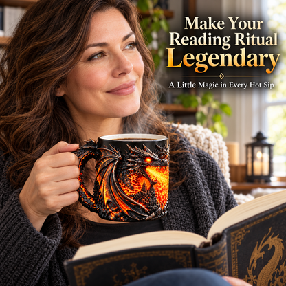 🔥 LAST DAY 50% OFF 🔥🐉 Awaken the Dragon™ – 3D Heat-Reveal Magic Mug with Color-Changing Fire & Sculpted Dragon Design 🔥☕✨