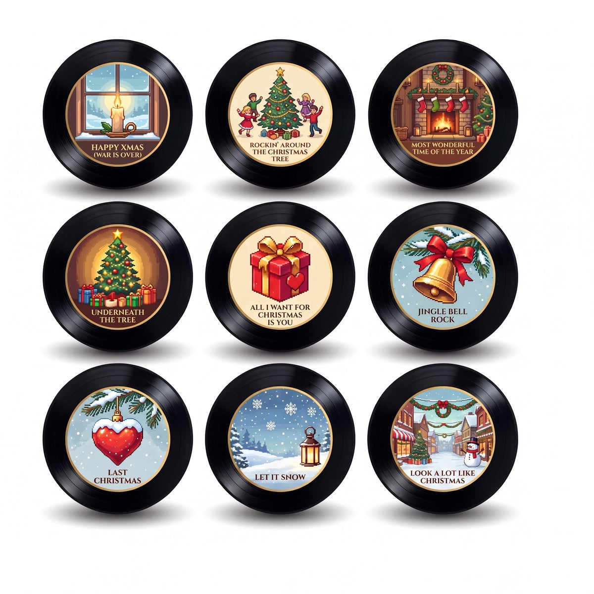 Christmas Vinyl music frame