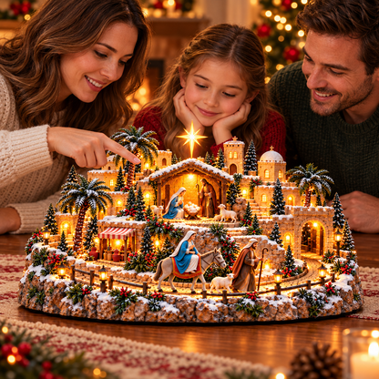 ✨🙏 Bethlehem Journey – Illuminated Nativity Christmas Display