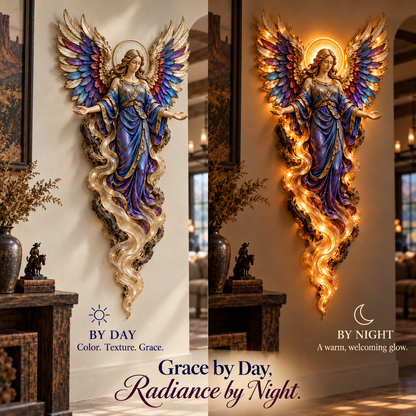 ✝️ LIMITED-TIME 50% OFF | Heavenly Radiance™ Lighted Angel Wall Sculpture – A Glowing Symbol of Faith, Grace & Protection ✨