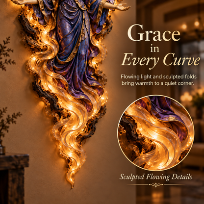 ✝️ LIMITED-TIME 50% OFF | Heavenly Radiance™ Lighted Angel Wall Sculpture – A Glowing Symbol of Faith, Grace & Protection ✨