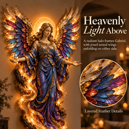 ✝️ LIMITED-TIME 50% OFF | Heavenly Radiance™ Lighted Angel Wall Sculpture – A Glowing Symbol of Faith, Grace & Protection ✨