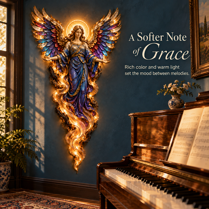 ✝️ LIMITED-TIME 50% OFF | Heavenly Radiance™ Lighted Angel Wall Sculpture – A Glowing Symbol of Faith, Grace & Protection ✨