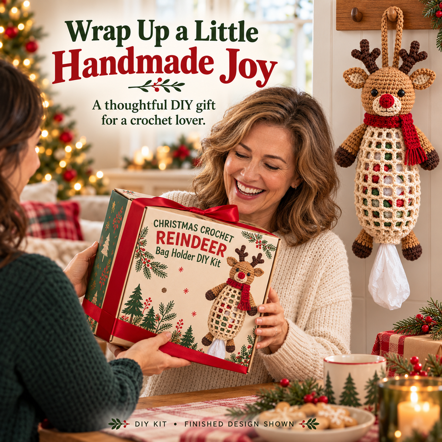 Christmas Santa crochet bag holder kit